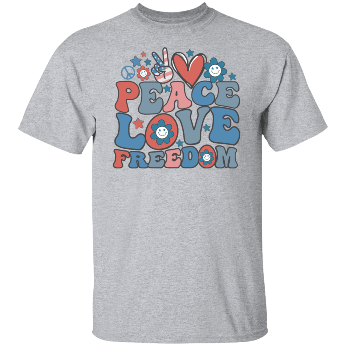 Peace, Love, Freedom 4th Of July Unisex T-Shirt