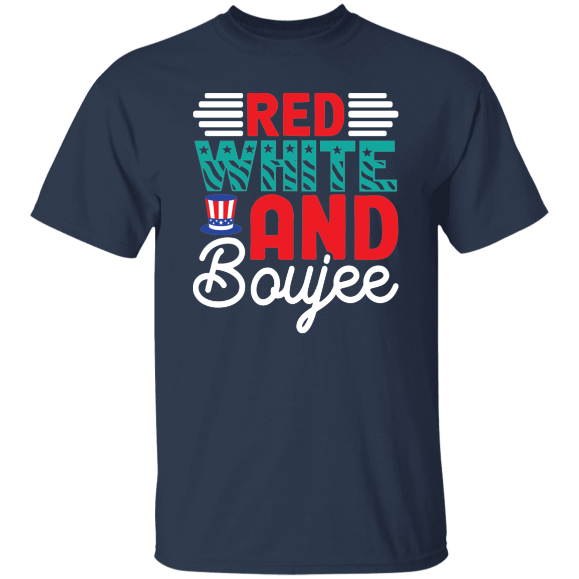 Red, White Boujee Graphic 4th Of July Unisex T-Shirt