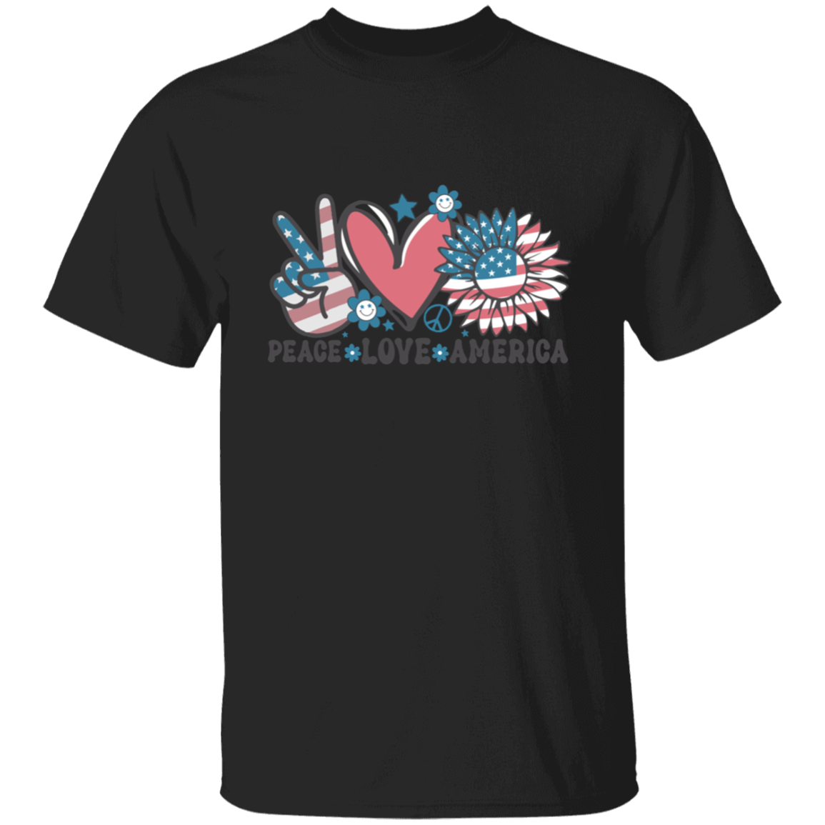 Peace, Love, America 4th Of July Unisex T-Shirt