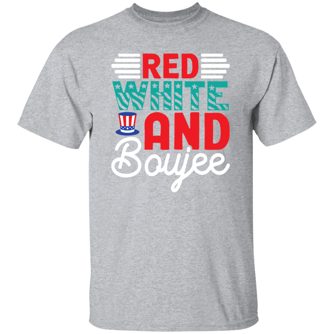 Red, White Boujee Graphic 4th Of July Unisex T-Shirt