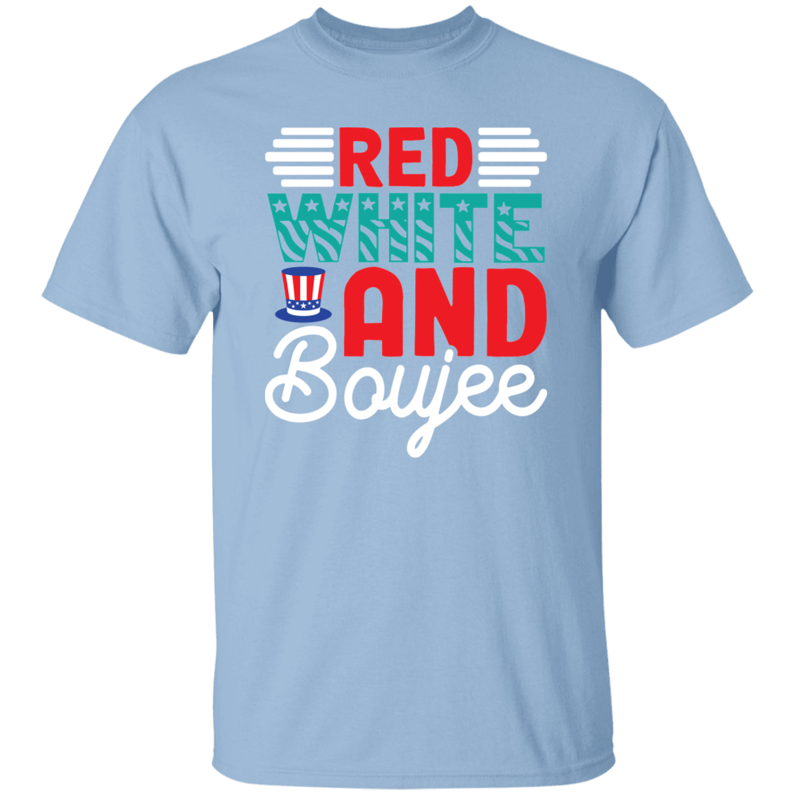 Red, White Boujee Graphic 4th Of July Unisex T-Shirt