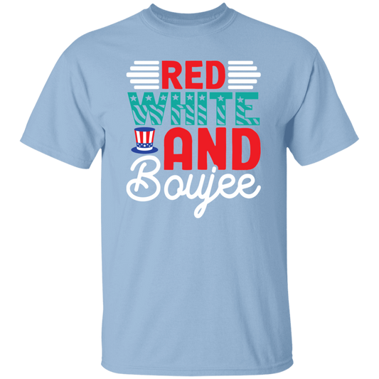 Red, White Boujee Graphic 4th Of July Unisex T-Shirt