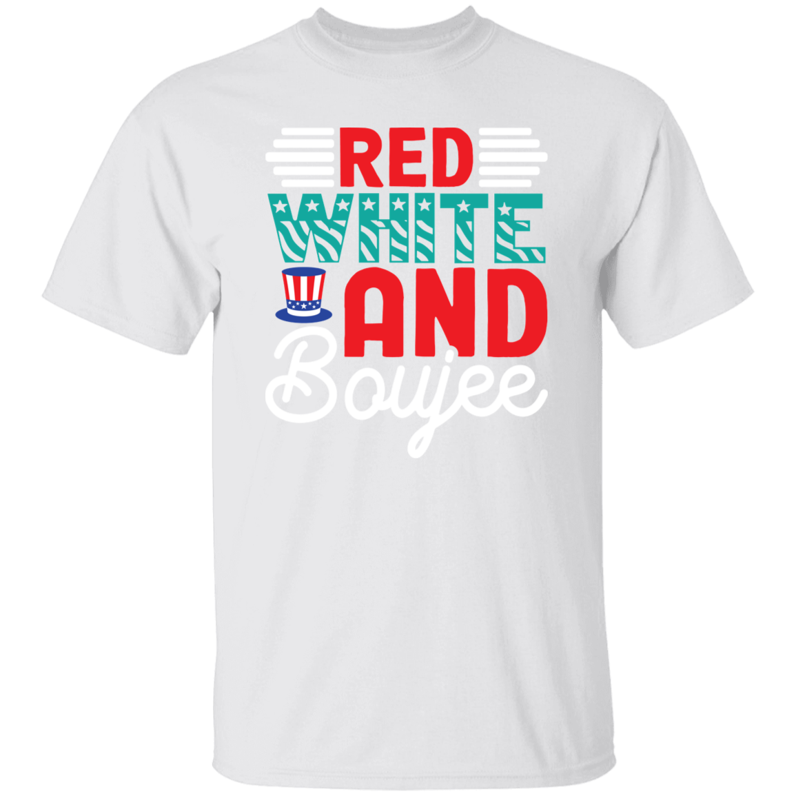 Red, White Boujee Graphic 4th Of July Unisex T-Shirt