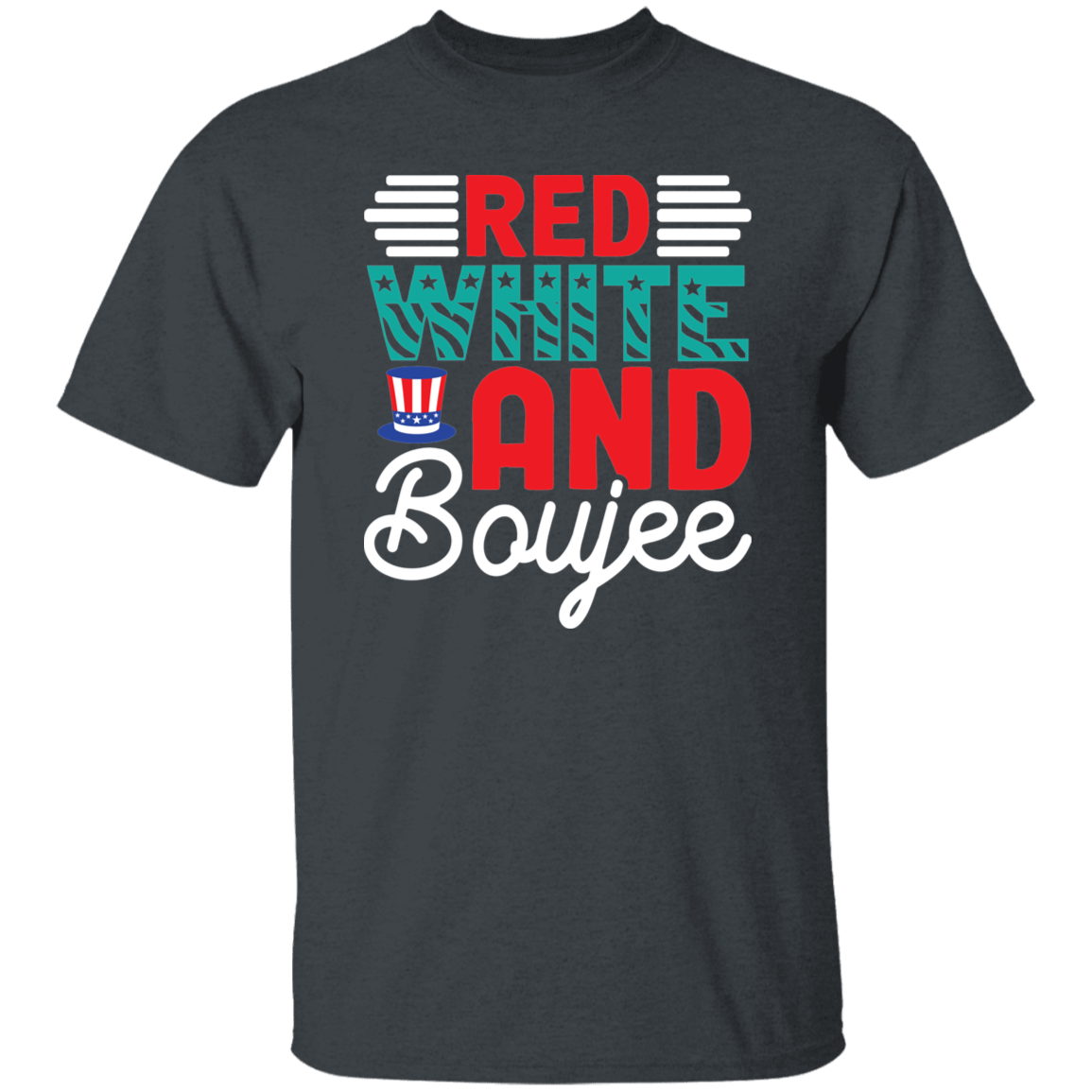 Red, White Boujee Graphic 4th Of July Unisex T-Shirt