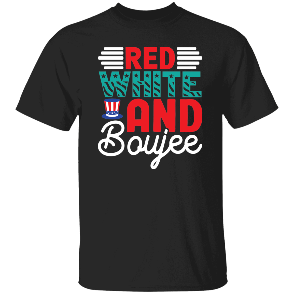 Red, White Boujee Graphic 4th Of July Unisex T-Shirt