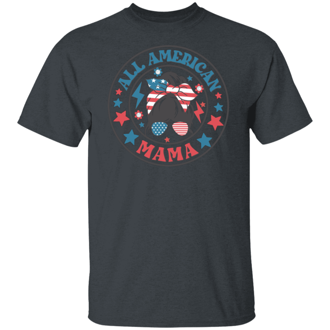 All American Mama Retro 4th Of July Women T-Shirt