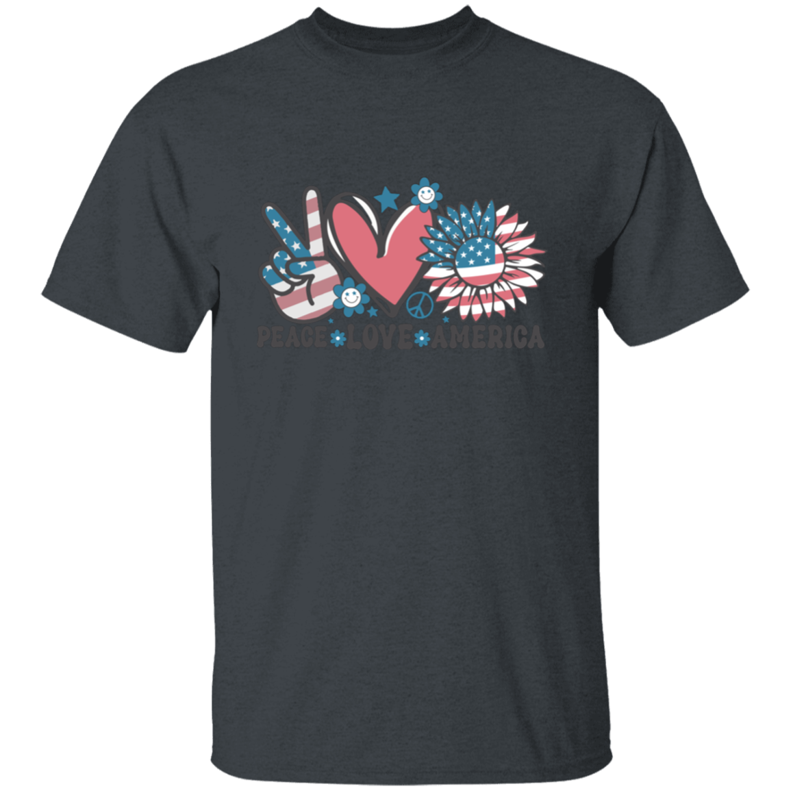 Peace, Love, America 4th Of July Unisex T-Shirt