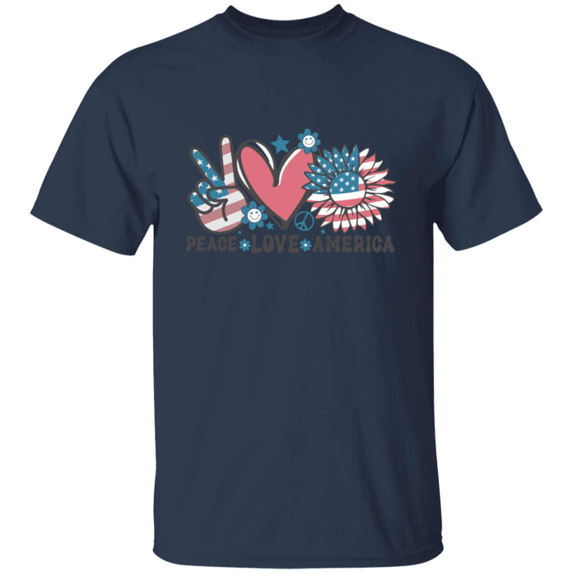 Peace, Love, America 4th Of July Unisex T-Shirt