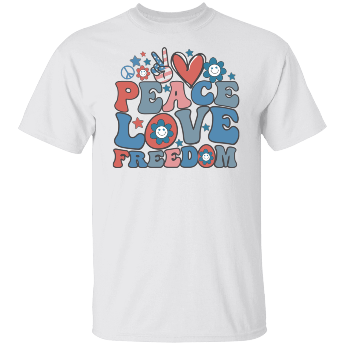 Peace, Love, Freedom 4th Of July Unisex T-Shirt