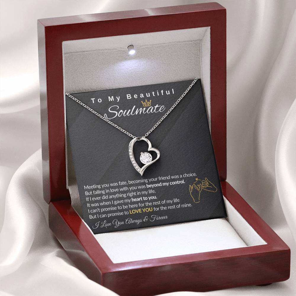 [Almost Sold Out] To My Beautiful Soulmate - Falling In Love With You Was Beyond My Control - Forever Love Necklace