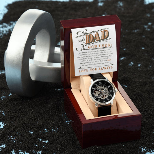 [POPULAR] Luxury Masterpiece Watch - Grateful God chose you just for me, Love you Dad! - Father's Day Watch, Watch For Daddy, To My Dad Watch, Dad Wrist Watch, Father's Day Luxury Wrist Watch, Watch For Men, Jewelry For Dad