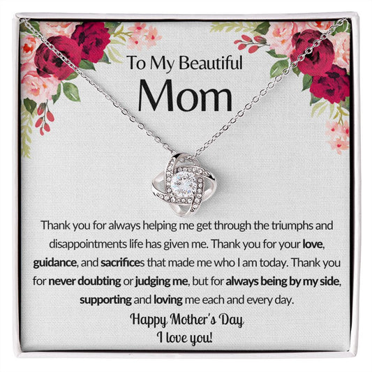 (POPULAR & LOW STOCK) To My Beautiful Mom - Thank You For Your Love, Guidance, and Sacrifices ❤️Mom Necklace