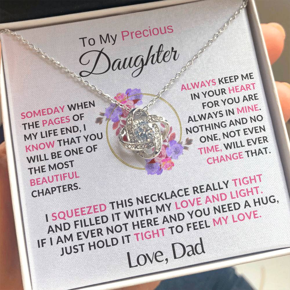 LUXA™ To My Precious Daughter, Forever Love Pendant from Dad