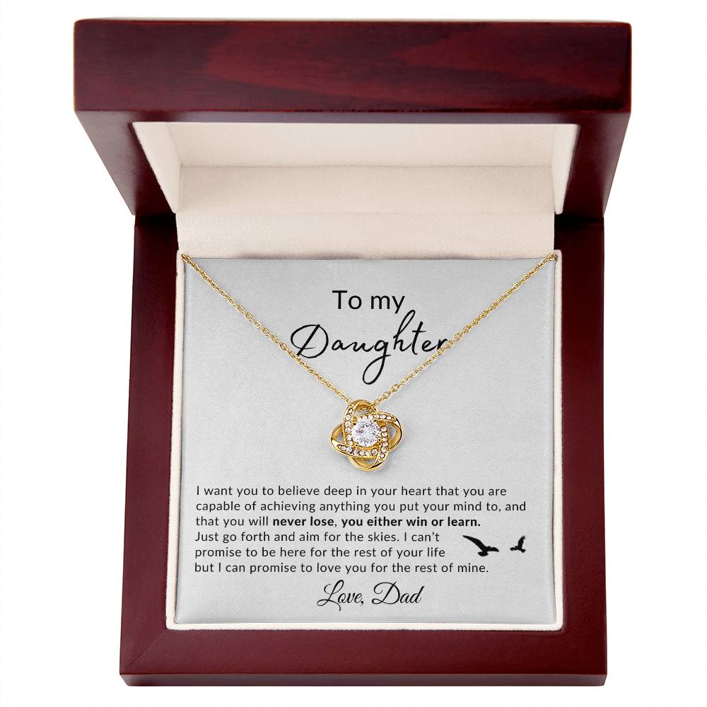 Beautiful Gift for Daughter "Believe In Yourself, You Can Achieve Anything" Necklace from Dad