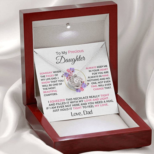 LUXA™ To My Precious Daughter, Forever Love Pendant from Dad