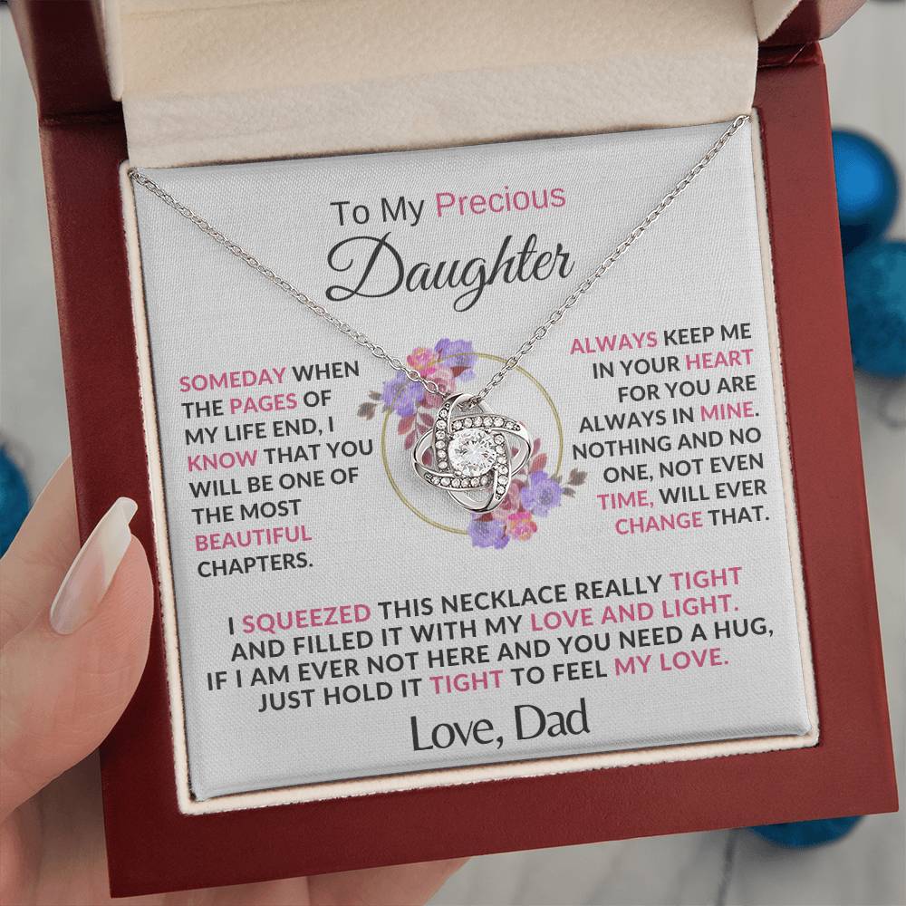 LUXA™ To My Precious Daughter, Forever Love Pendant from Dad