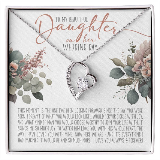 The Moment We've Been looking for Wedding Gift from Parents | Bride Wedding Day gift from Parents Forever Love Necklace