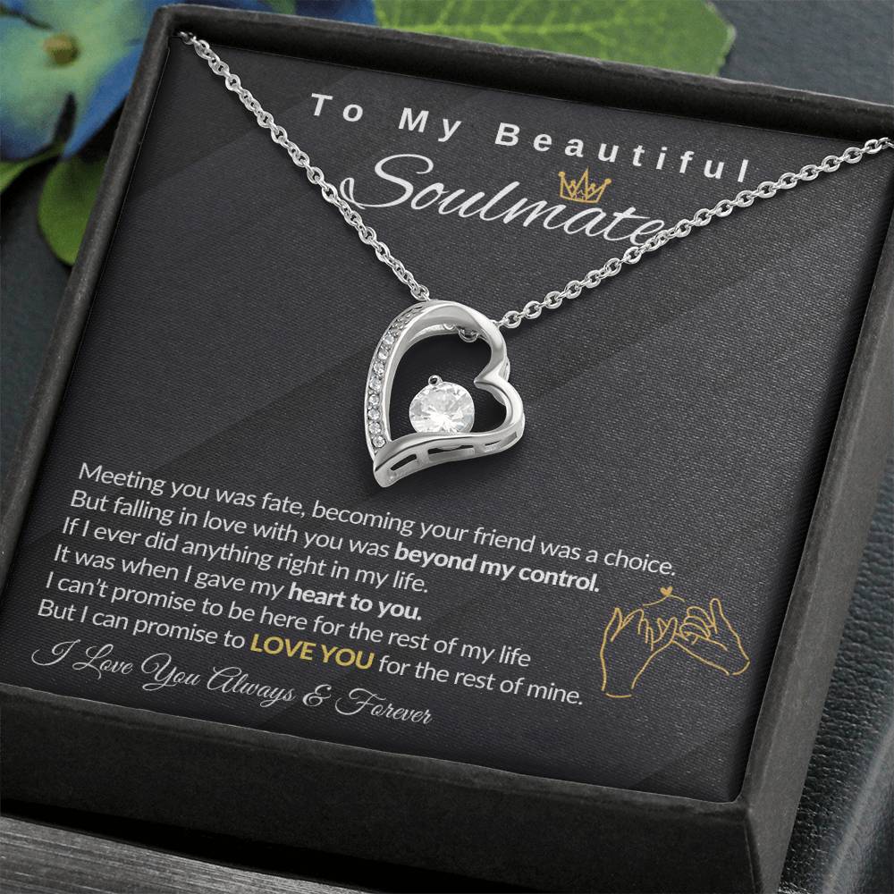 [Almost Sold Out] To My Beautiful Soulmate - Falling In Love With You Was Beyond My Control - Forever Love Necklace