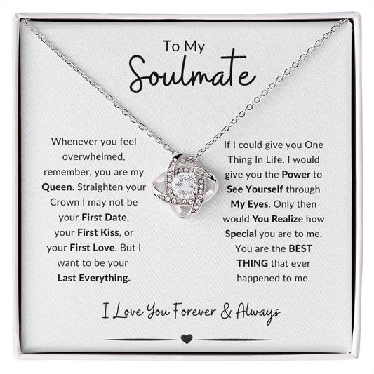 To My Soulmate | Forever Love Knot Necklace - luxafinejewelry