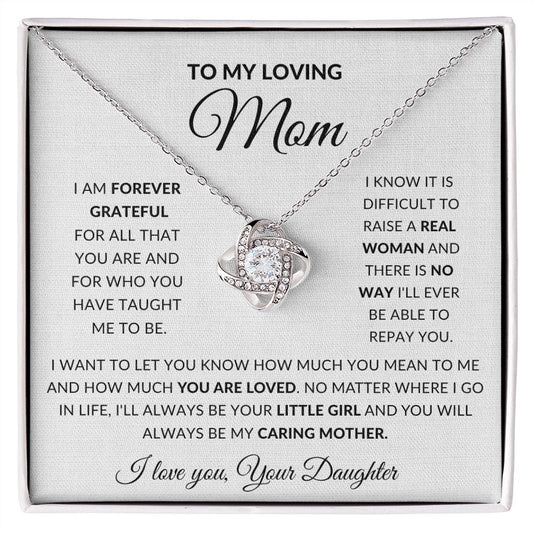 Mom - My Loving Mom - Forever Necklace from Daughter - luxafinejewelry