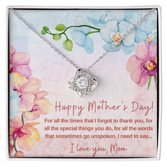 Happy Mother's Day | Thank You | Love Knot Necklace (Blue) ❤️