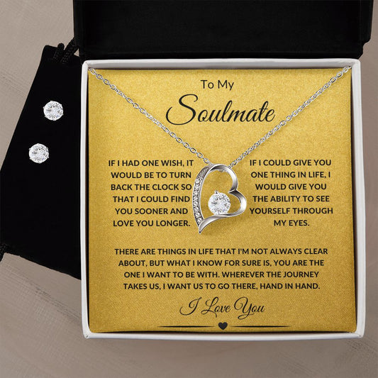 To My Soulmate | Forever Heart Valentine's Day Necklace - luxafinejewelry