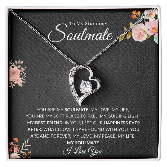 To My Soulmate Necklace, Gift for Soulmate, Wife, Fiancée, Soulmate Necklace, Love you Forever Necklace - luxafinejewelry