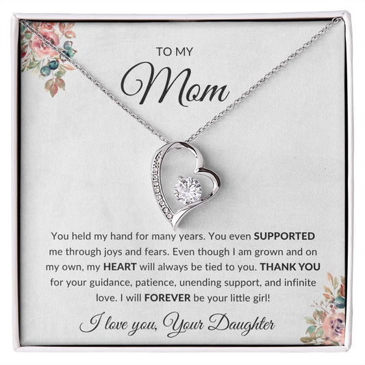 To My Mom | Heart Necklace | Supported Me Through Joys and Fears Love from Daughter - luxafinejewelry