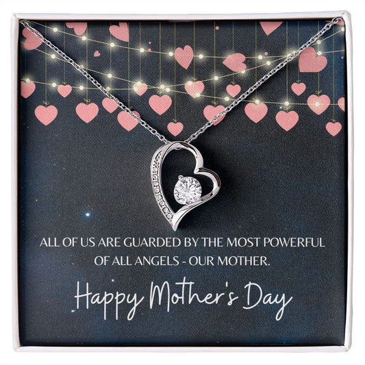 [LIMITED STOCK] Guarded By The Most Powerful Of All Angels - Happy Mother's Day - Forever Love Necklace