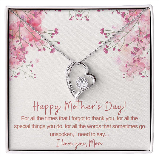 Happy Mother's Day | Thank You For Everything Forever Love Necklace ❤️