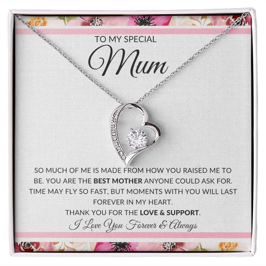 TO MY SPECIAL MUM - I LOVE YOU FOREVER & ALWAYS FOREVER LOVE NECKLACE - luxafinejewelry